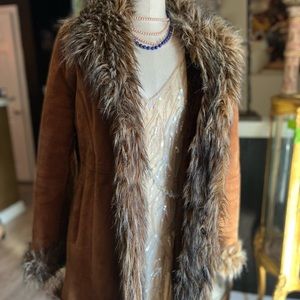 Long vintage penny lane Wilson’s leather coat